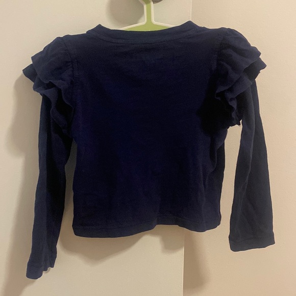 Vineyard Vines Girls' Flutter Long-Sleeve Tee Blue Size 2T - Picture 8 of 9